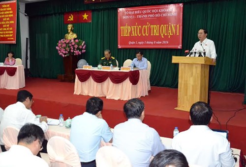 ប្រធានរដ្ឋជួបប្រាស្រ័យជាមួយអ្នកបោះឆ្នោតទីក្រុងហូជីមិញ